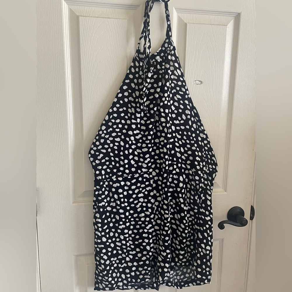 Black and White Halter romper